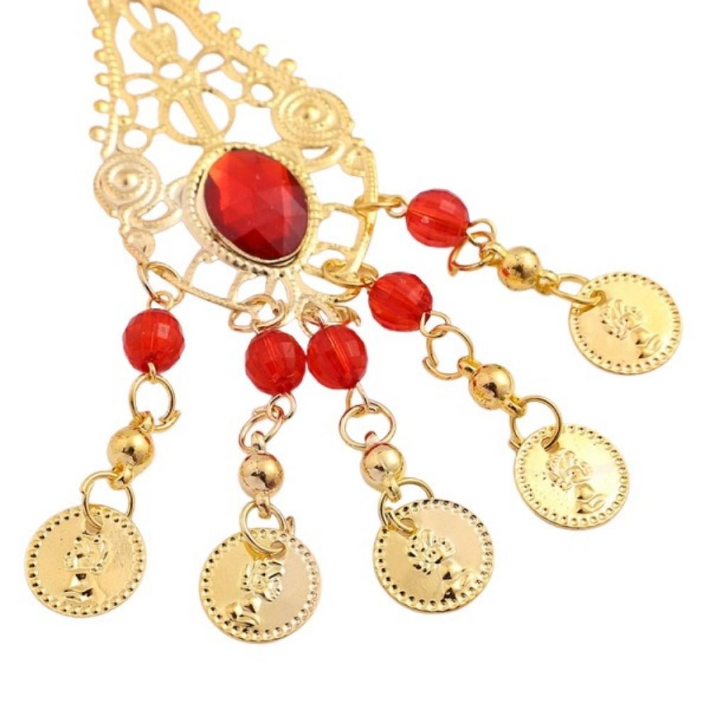 Body Jewelry Indian - ボヘミアンスタイルのスパンコールヘッドチェーン、インドダンスデザイン、スパンコールトリムダイヤモンドヘアバンド、ダイヤモンド装飾ベリーダンスヘッドドレス