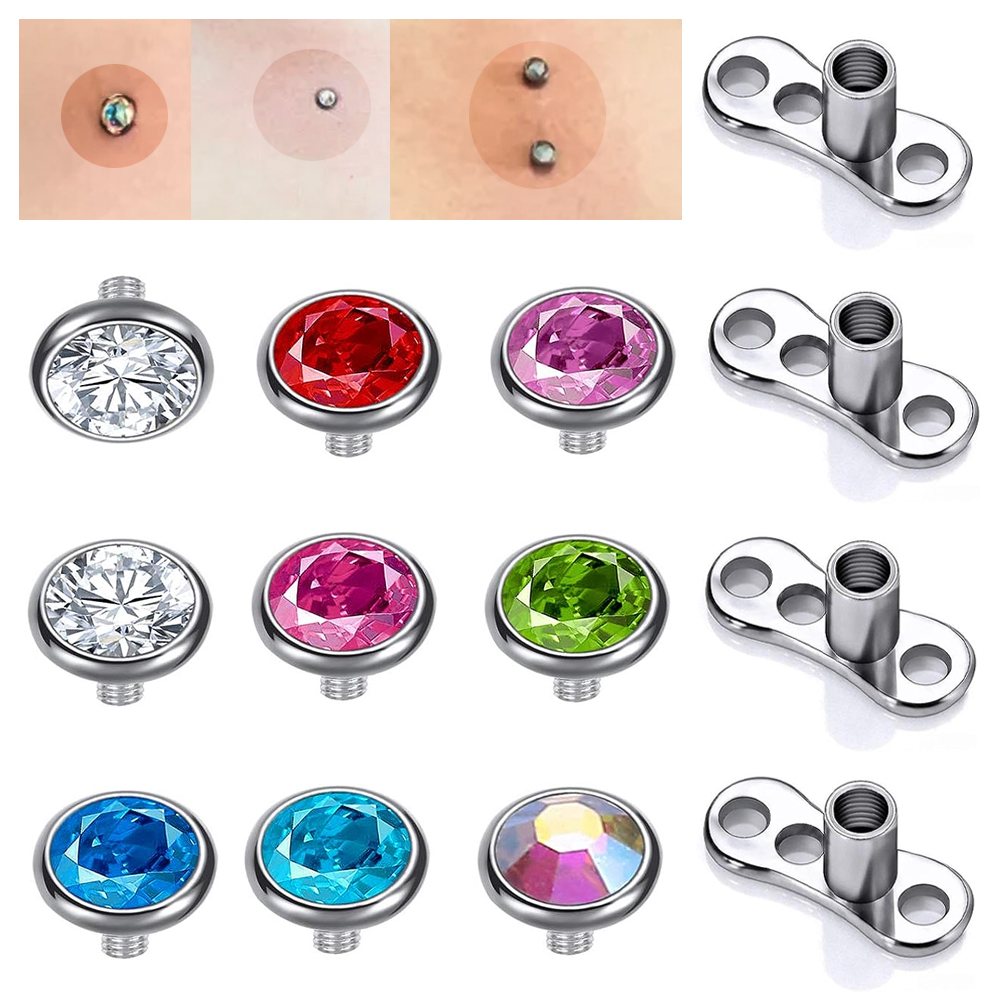 Dermal Anchor Top - 外科用鋼表面ピアス,トーマー,マイクロダーマーズ,ピル,鼻炎,ボディアクセサリー,マイクロスキンダイバー,ピアスジュエリー