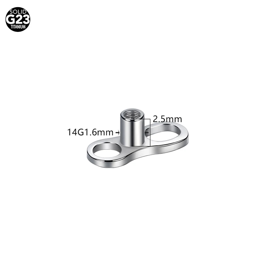 5個/10個/50個 チタン製ダーマルアンカーベース 14G - Dermal Anchor Top のレビューと価格