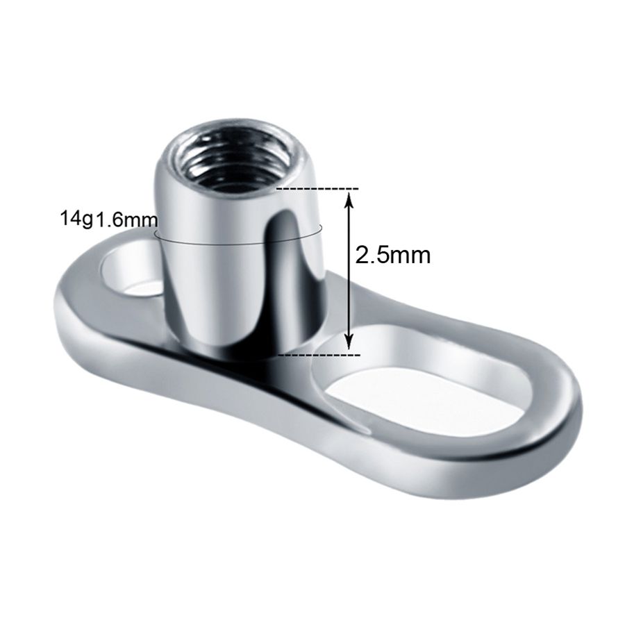 10 ピース/ロット G23 チタンマイクロダーマルピアスセ - Dermal Anchor Top のレビューと価格