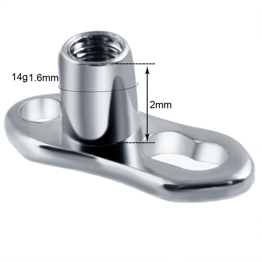 10 ピース/ロット G23 チタンマイクロダーマルピアスセ - Dermal Anchor Top のレビューと価格