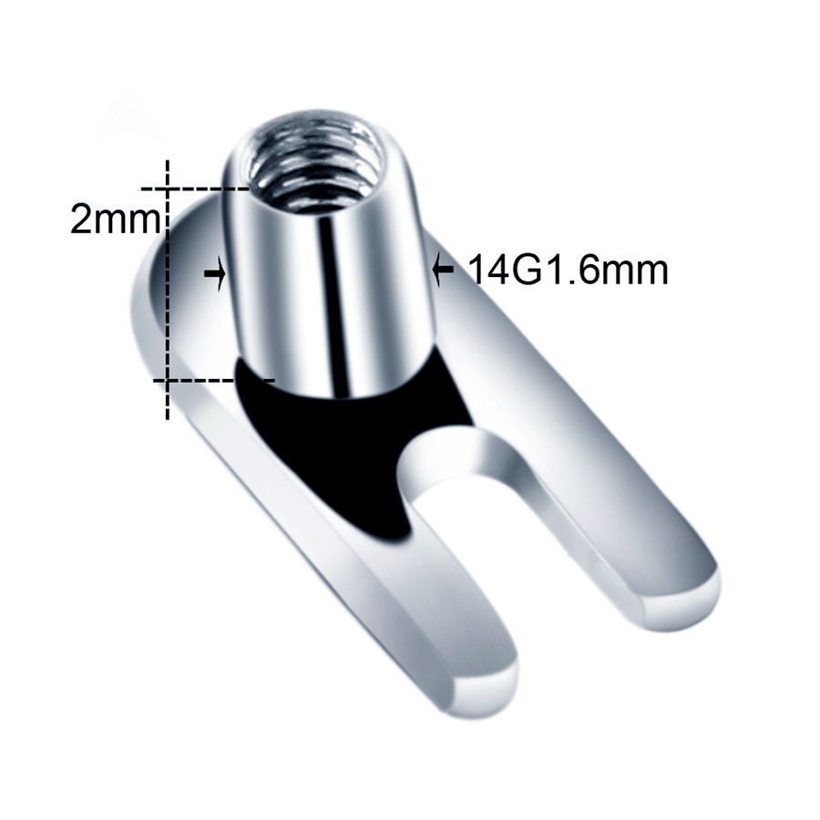 10 ピース/ロット G23 チタンマイクロダーマルピアスセ - Dermal Anchor Top のレビューと価格