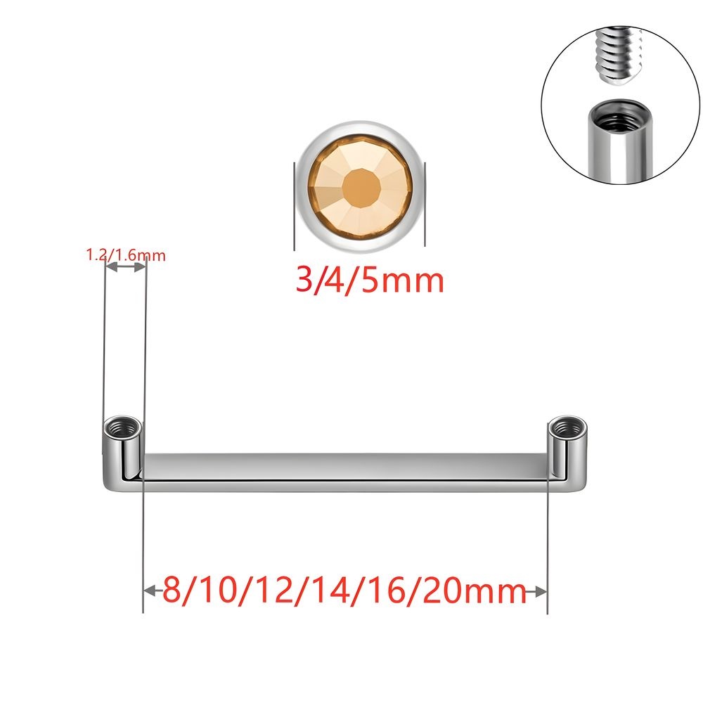 ASTM F136規格チタン製ダーマルアンカートップラウンド - Dermal Anchor Top のレビューと価格