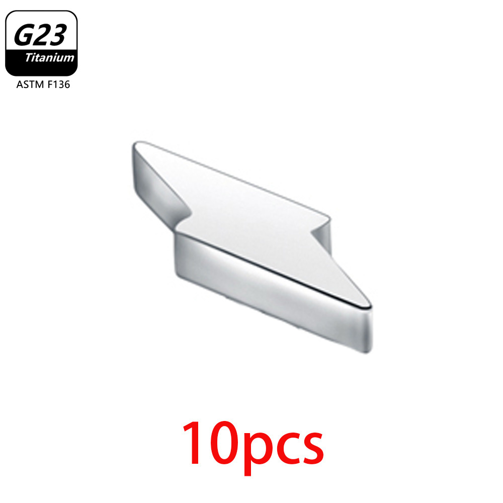 10 個 G23 チタン歯の表面外側リップネイルアクセサリー - Dermal Anchor Top のレビューと価格