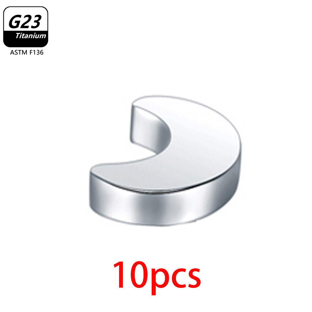 10 個 G23 チタン歯の表面外側リップネイルアクセサリー - Dermal Anchor Top のレビューと価格