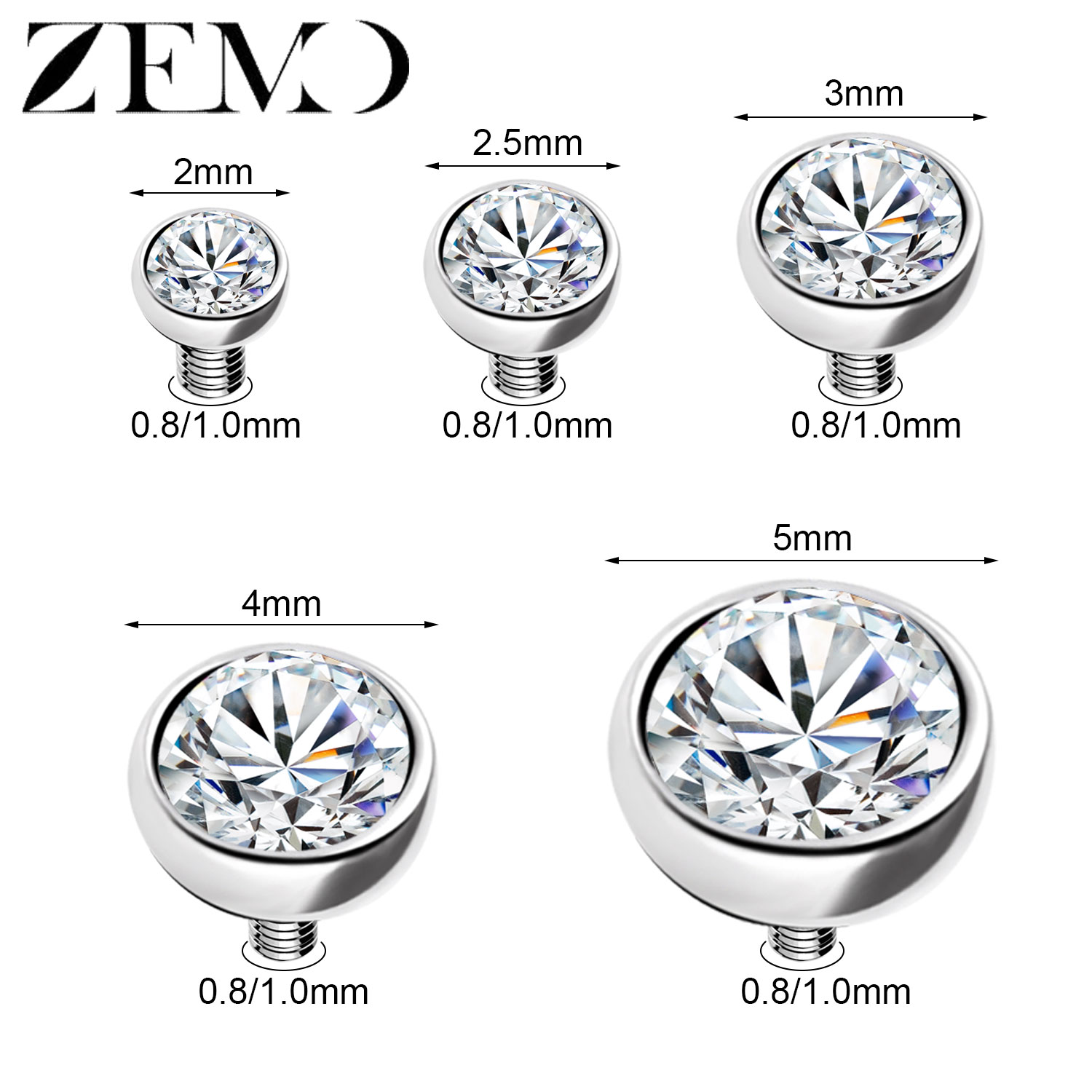 ZEMO 1-2個/ロット ステンレス鋼 ダーマルアンカー  - Dermal Anchor Top のレビューと価格