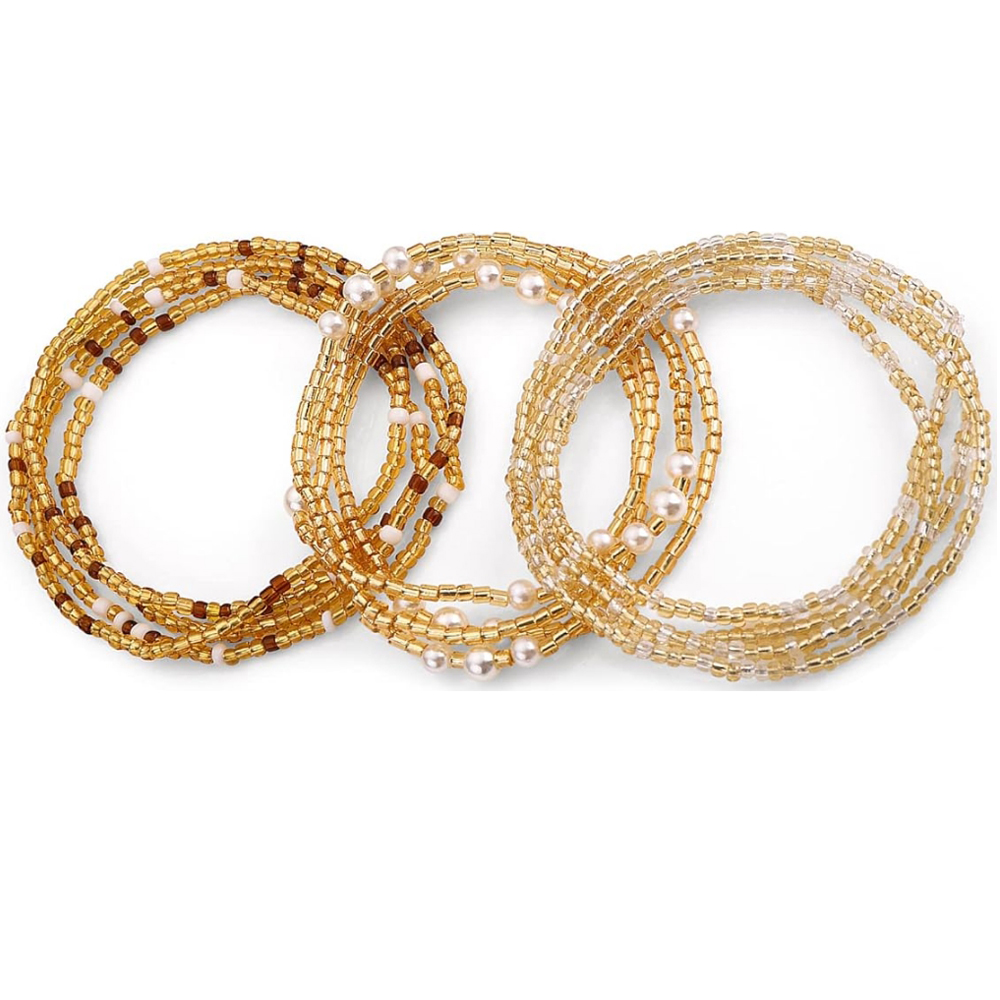 女性用ウエストビーズ、ベリーチェーン、伸縮性のあるアフリカ風 - Body Jewelry Sale のレビューと価格