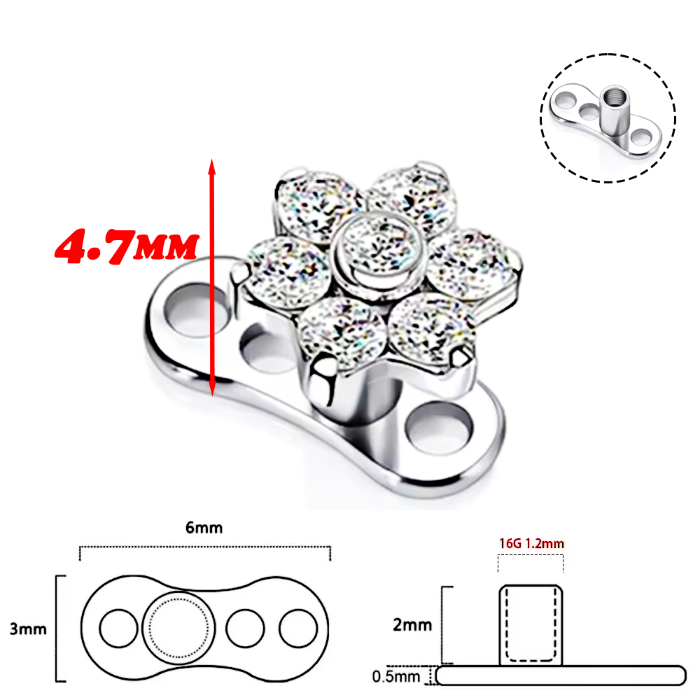 F136チタン合金高品質インプラントグレードジルコニアフラワ - Dermal Anchor Top のレビューと価格
